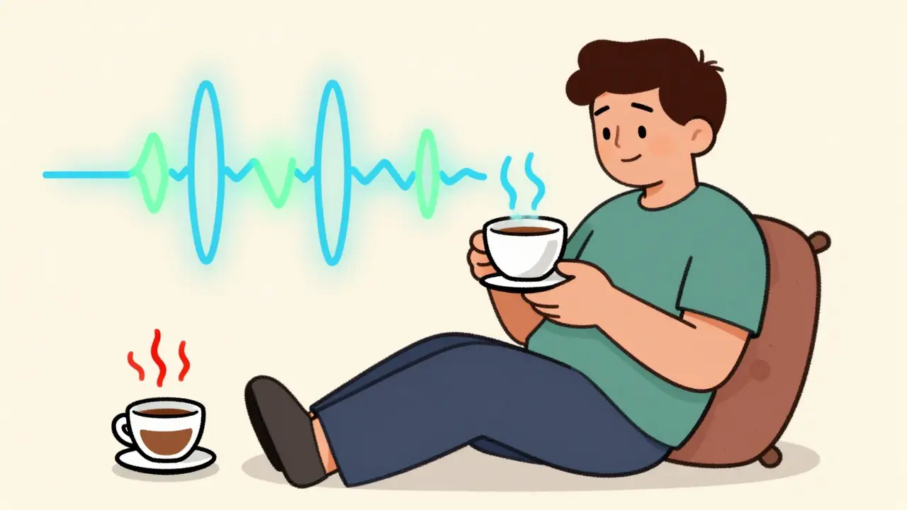 Character finding balance with L-theanine and caffeine