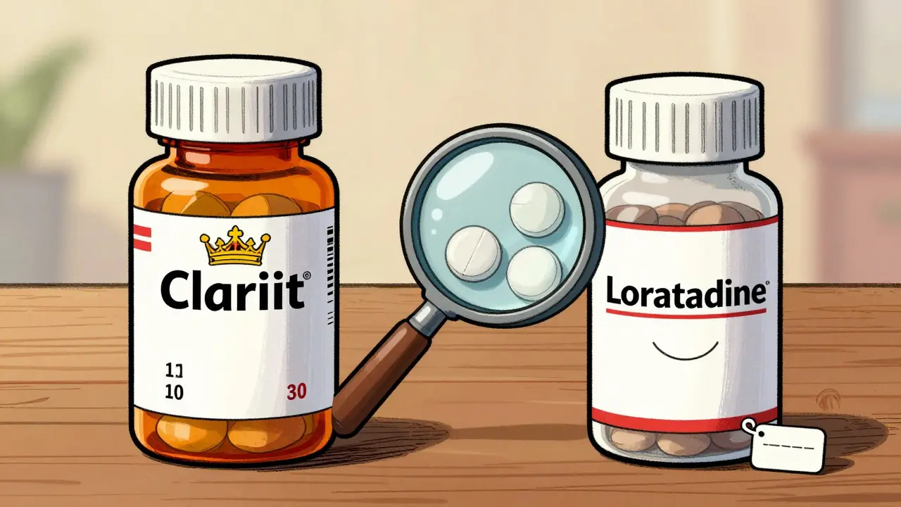 Comparison of expensive brand-name vs cheap generic allergy pills